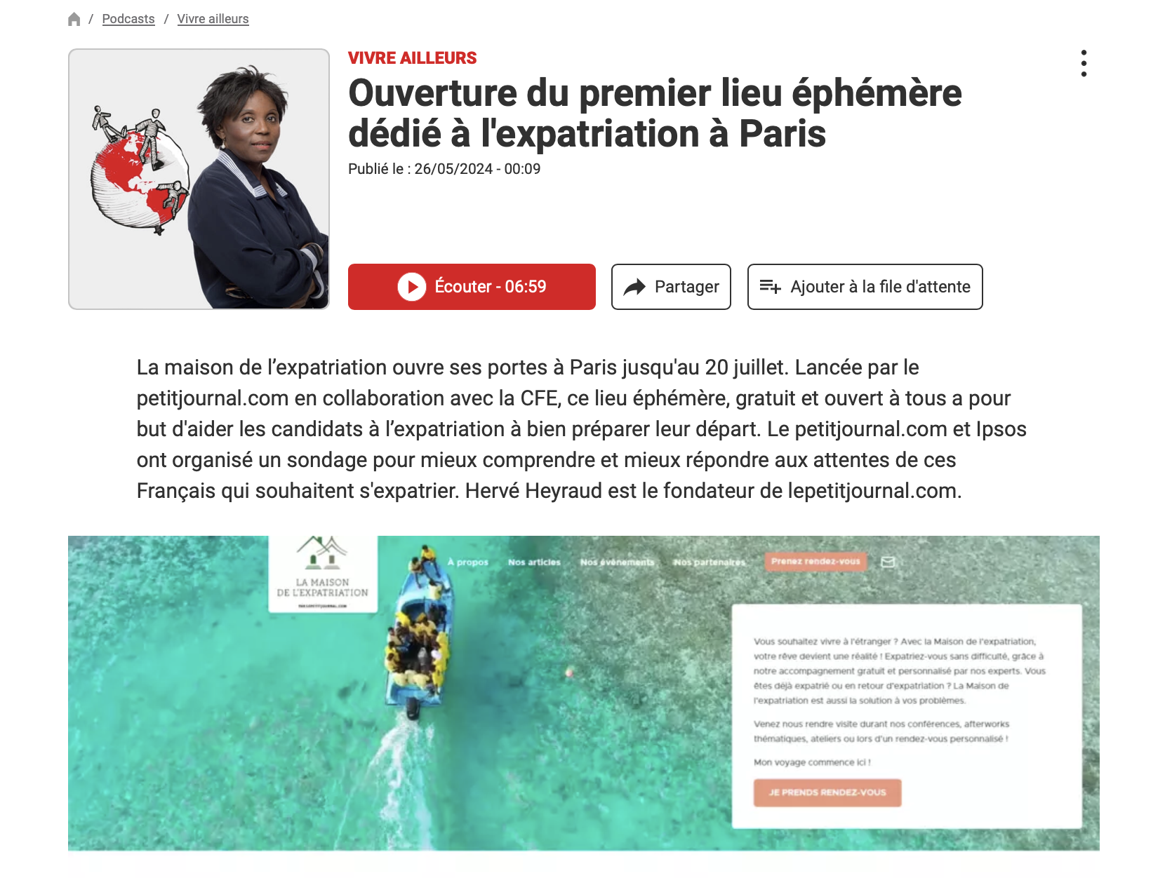 émission vivre ailleurs RFI